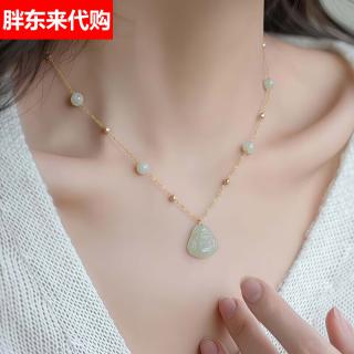 和田玉弥勒佛吊坠女玉佛头玉坠项链小佛公 冰
