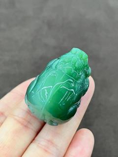 精品和田玉碧玉猫眼貔貅结缘玉友,很多玉友问哪个产地的碧玉好,当你是